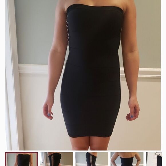 🔥🔥BEBE bandage dress stretchy with zipper on the side .  Stunning size M - Picture 1 of 4